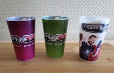 LOT 3 ECOCUP /  GOBELET PLASTIQUE / LASER GAME EVOLUTION   / 25 CL