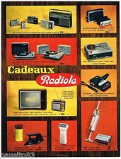 PUBLICITE ADVERTISING 085  1966  les cadeaux RADIOLA  radio transistor éléctroph