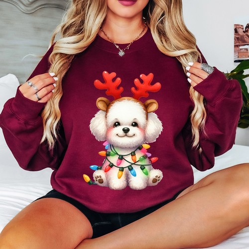 Sweat shirt noël - noël, chiot