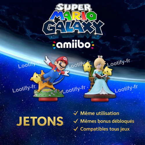 Lot jetons amiibo mario - -,