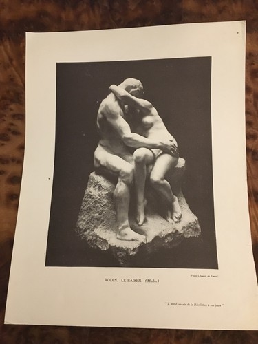 Gravure ancienne le baiser - gravure,