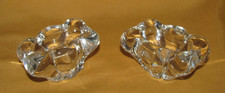 Lot  de 2 salerons salières en cristal de Daum