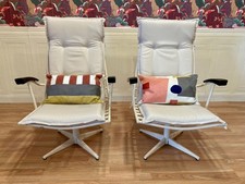 DUO DE FAUTEUILS MÉTAL ET