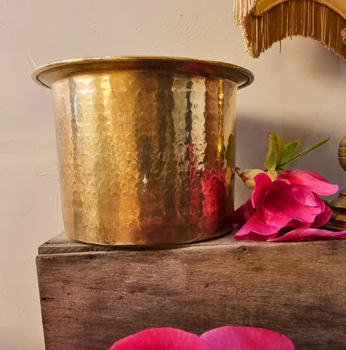 Cache pot ancien laiton - cache, en