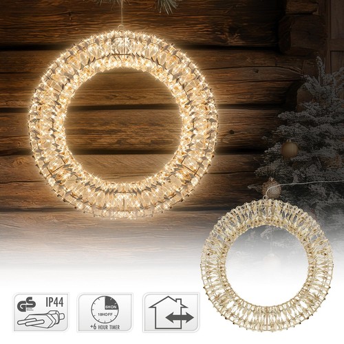 Couronne lumineuse noël - couronne, à