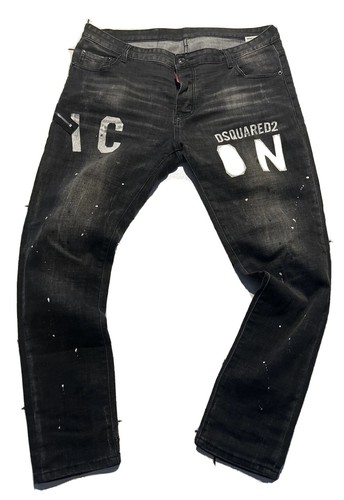 Jean noir homme dsquared - jean,