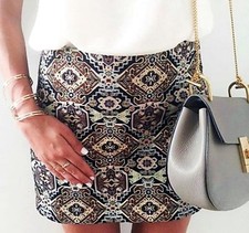 ZARA JACQUARD MINI SKIRT
