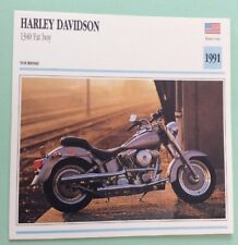HARLEY DAVIDSON 1340 FAT BOY 1991 Moto Fiche de Collection Atlas Images Photo