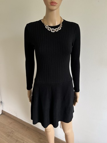Robe pull noire manches - noire,