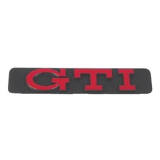 Sigle GTI rouge sur fond noir de baguette d'aile arrière 63mm pour VW Golf 3 ...