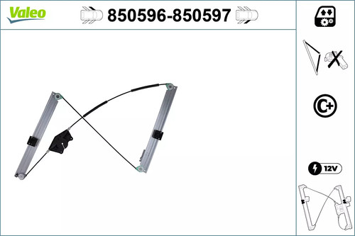Lève vitre avant valeo - lève-vitre, 850596