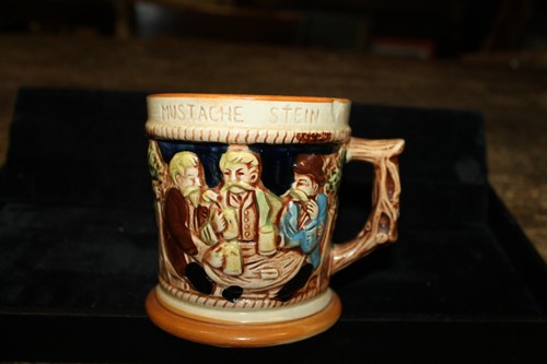 Vintage mustache stein beer - vintage,