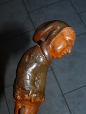 Canne d'art populaire monoxyle