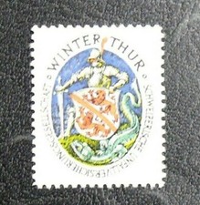 TIMBRES DE SUISSE : PETITE VIGNETTE ASSURANCE SCHWEIZERISCHE UNFALLVERSICHERUNG