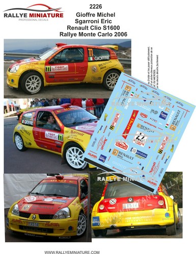 Decals ref 2226 renault - 1/43,