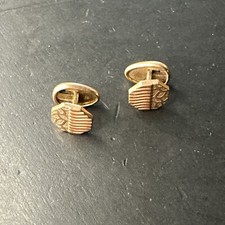 Paire De Bouton De Manchette Plaquer Or 18k 750 Art Nouveau déco