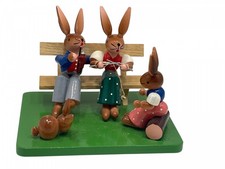 Figurine Erzgebirge ESCO lapins 10 x 6 x 7 cm - excellent état