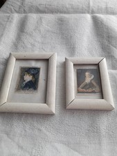 Lot deux timbres encadres - de,