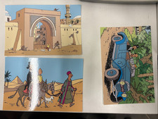 Tintin Reporter Cigares De Pharaon 3x Cartes Postales Cartes Seulement Non Jeu