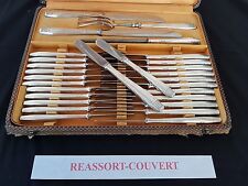 MÉNAGÈRE CT ALFENIDE ART DÉCO 28 PIÈCES TRES RARE  MÉTAL ARGENTÉ 