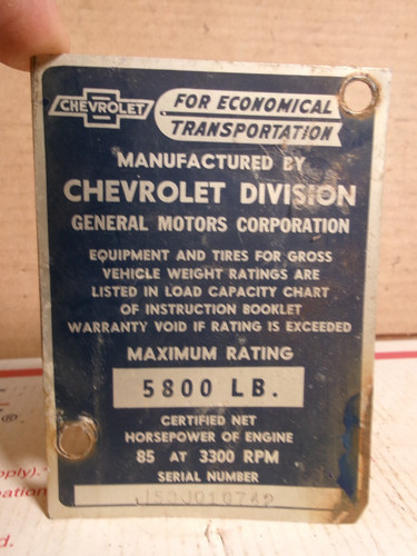 1953 chevrolet 3600 pickup - 3600,