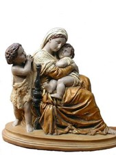 Vierge assise et enfants *