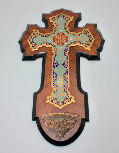 Bénitier crucifix bronze - bénitier,