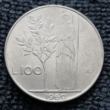 Italie – 1960  R – 100 lire grand module (N0793) TTB