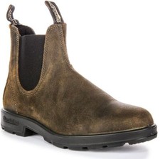 BLUNDSTONE Héritage Daim Repellence Unisexe Baskets Bottes en Olive UK 8 - 12