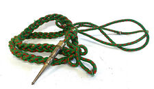 Ancienne  Fourragère Police Gendarme Pompier Militaire Verte/rouge