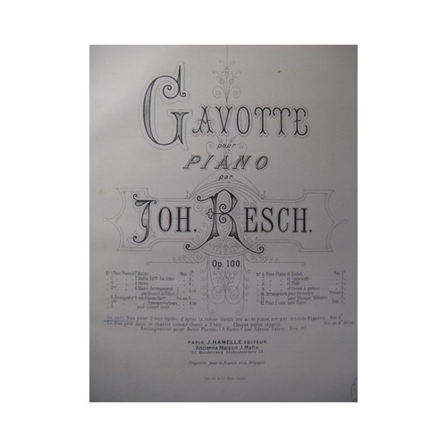 Resch joh soir gavotte - soir,