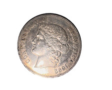 Suisse - 5 francs 1892 B - Tête d'Helvetia - Berne - argent -  - monnaie