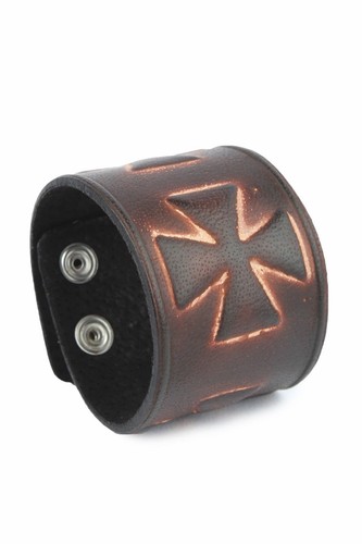 Leather bracelet retro punk - retro,