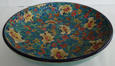 Plat creux fleurs - 26x7cm - Emaux de Longwy