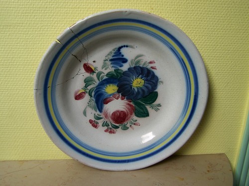 Grand plat assiette faïence - grand,
