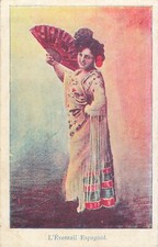 CP ILLUSTREE EVENTAIL ESPAGNOL - COLLECTION PETIT PARISIEN