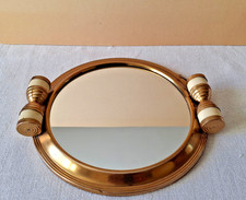 Plateau miroir rond art deco