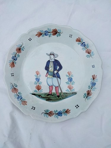 Ancienne assiette céramique - assiette,