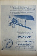 7/1928 PUB DUNLOP PNEU AVION AEROPLANE BLERIOT SPAD CHALLES COUPE MICHELIN AD