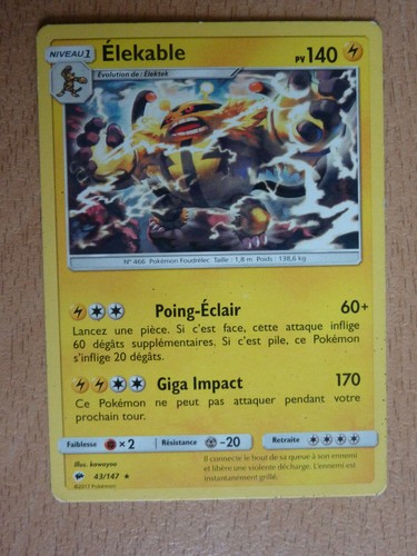 Carte pokémon rare - rare, elekable