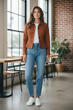 Jolie veste Nathalie Chaize rouge  T 40