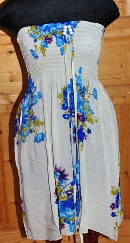 Robe bustier smocks fleurie - ,