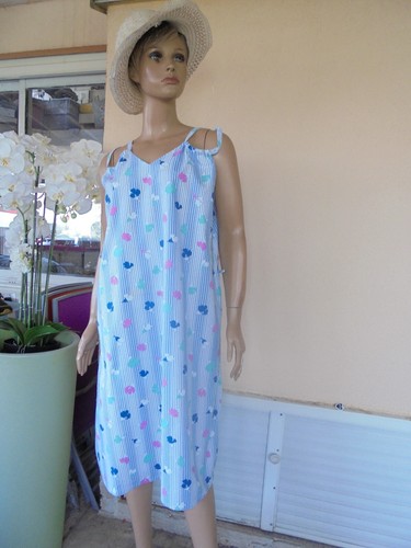 Robe été vintage bleu ciel - d,