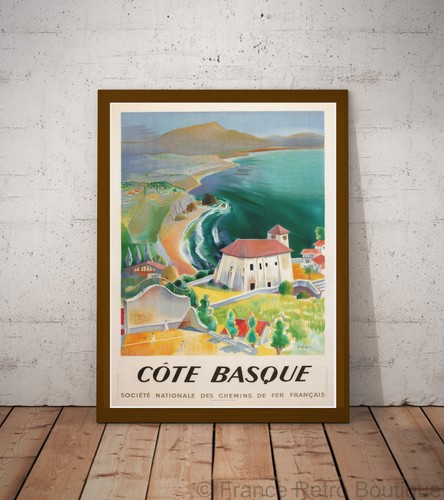 Poster affiche cote basque - cote,