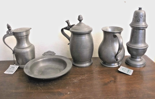 Lot objets étain - d'objets, en