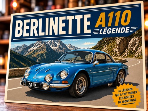 Plaque métal vintage alpine - vintage,