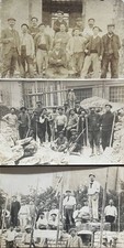 Lot 3 CPA Photo Terrassiers carrières Briqueteries Vieux Métiers