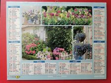 Almanach du facteur la poste 2017 fleurs balcon et maisons