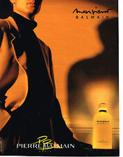 PUBLICITE ADVERTISING 074  1990  PIERRE BALMAIN    parfum homme MONSIEUR