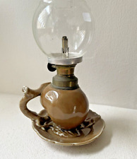 rare petite lampe essence  barbotine style lampe pigeon .